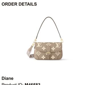 Louis Vuitton Diane Beige Shoulder Bag